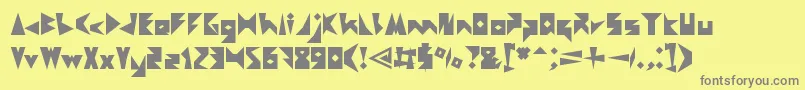 フォントCreativeMind – 黄色の背景に灰色の文字