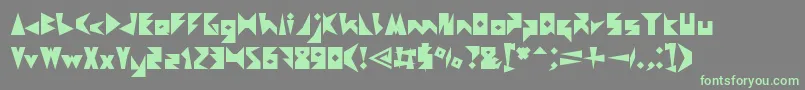 フォントCreativeMind – 灰色の背景に緑のフォント