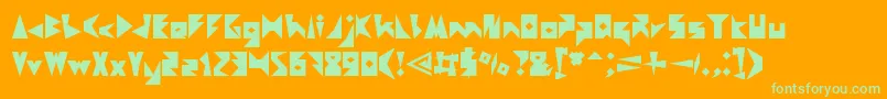 CreativeMind Font – Green Fonts on Orange Background
