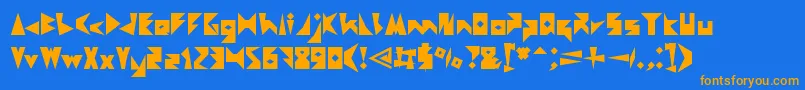 CreativeMind Font – Orange Fonts on Blue Background