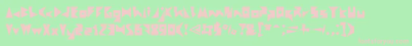 CreativeMind Font – Pink Fonts on Green Background