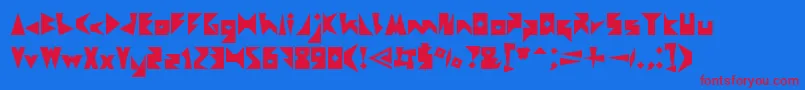 フォントCreativeMind – 赤い文字の青い背景
