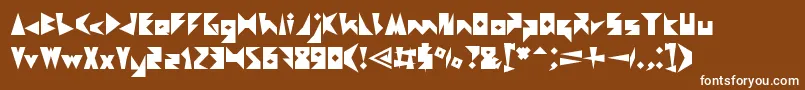 CreativeMind Font – White Fonts on Brown Background