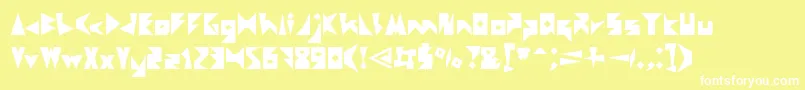 フォントCreativeMind – 黄色い背景に白い文字