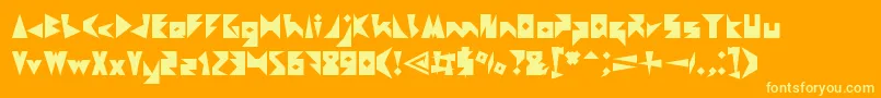 CreativeMind Font – Yellow Fonts on Orange Background