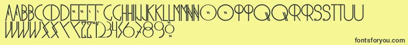 Nonbellet2 Font – Black Fonts on Yellow Background
