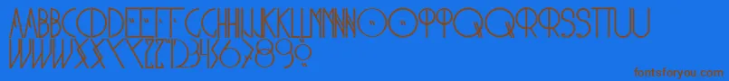 Nonbellet2 Font – Brown Fonts on Blue Background