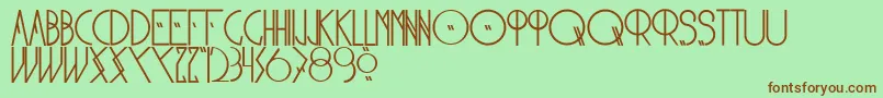 Шрифт Nonbellet2 – коричневые шрифты на зелёном фоне