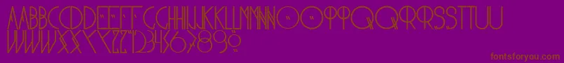 Nonbellet2 Font – Brown Fonts on Purple Background