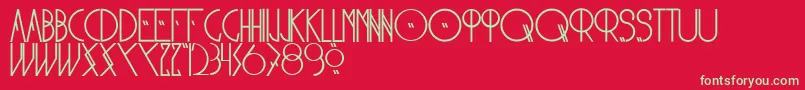 Nonbellet2 Font – Green Fonts on Red Background