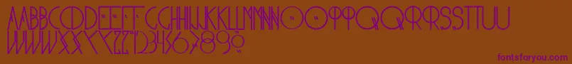 Nonbellet2 Font – Purple Fonts on Brown Background