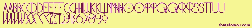 Nonbellet2 Font – Purple Fonts on Yellow Background