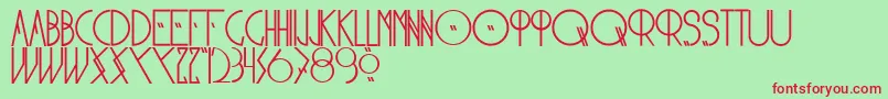 Nonbellet2 Font – Red Fonts on Green Background