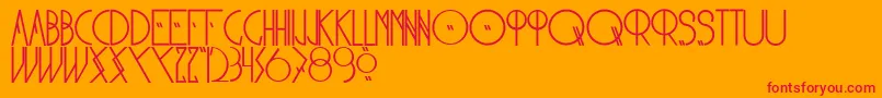 Nonbellet2 Font – Red Fonts on Orange Background