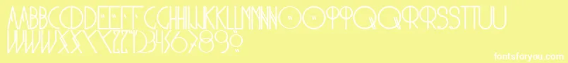 Nonbellet2 Font – White Fonts on Yellow Background