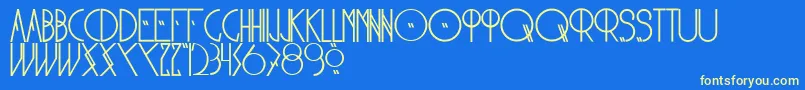 Nonbellet2 Font – Yellow Fonts on Blue Background