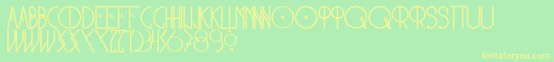 Nonbellet2 Font – Yellow Fonts on Green Background