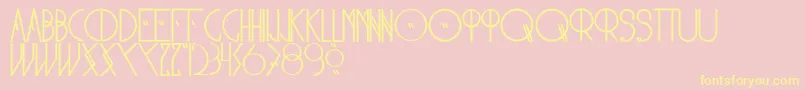 Nonbellet2 Font – Yellow Fonts on Pink Background