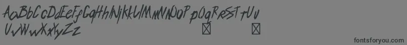 EndlessbummerRegular-fontti – mustat fontit harmaalla taustalla