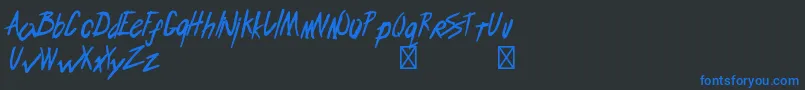 EndlessbummerRegular-fontti – siniset fontit mustalla taustalla