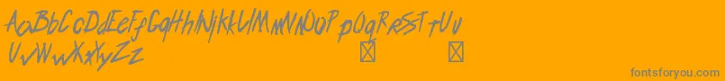 EndlessbummerRegular Font – Gray Fonts on Orange Background
