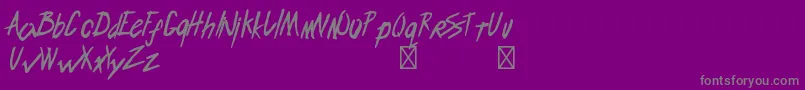 Czcionka EndlessbummerRegular – szare czcionki na fioletowym tle