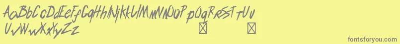 Więcej informacji o czcionce EndlessbummerRegular Czcionka EndlessbummerRegular – szare czcionki na żółtym tle