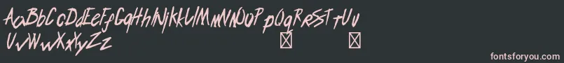 Шрифт EndlessbummerRegular – розовые шрифты на чёрном фоне