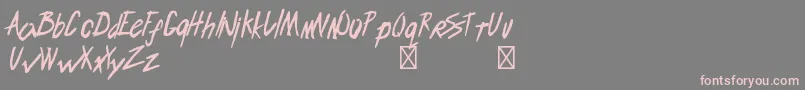 Fonte EndlessbummerRegular – fontes rosa em um fundo cinza