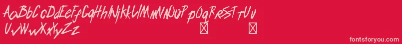 EndlessbummerRegular Font – Pink Fonts on Red Background