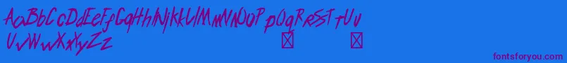 Шрифт EndlessbummerRegular – фиолетовые шрифты на синем фоне