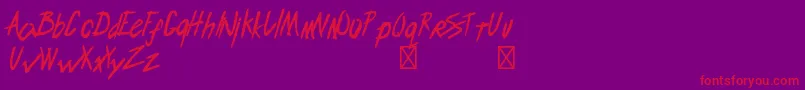Police EndlessbummerRegular – polices rouges sur fond violet