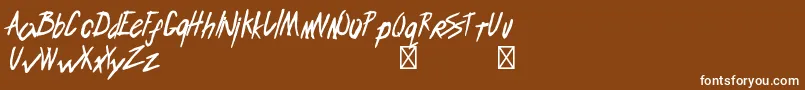 Czcionka EndlessbummerRegular – białe czcionki na brązowym tle
