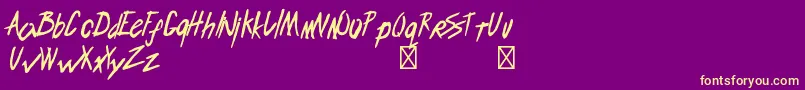 EndlessbummerRegular Font – Yellow Fonts on Purple Background