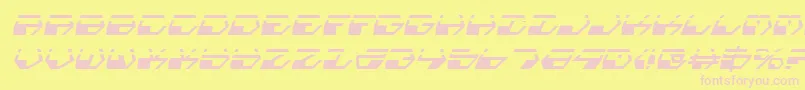 Deranianlai Font – Pink Fonts on Yellow Background