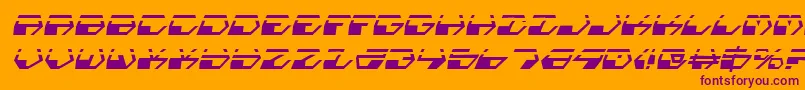 Deranianlai Font – Purple Fonts on Orange Background