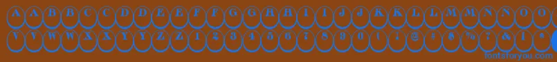 Discoserifdn3DnrRegular Font – Blue Fonts on Brown Background