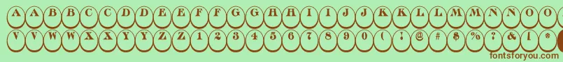 Discoserifdn3DnrRegular Font – Brown Fonts on Green Background