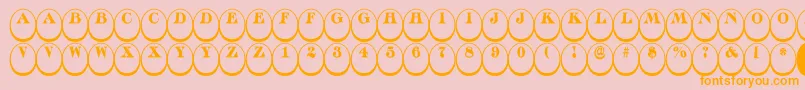 Discoserifdn3DnrRegular Font – Orange Fonts on Pink Background