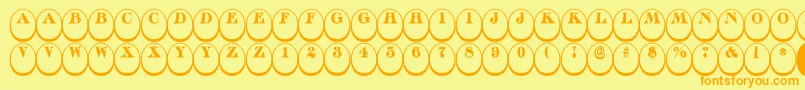 Discoserifdn3DnrRegular Font – Orange Fonts on Yellow Background