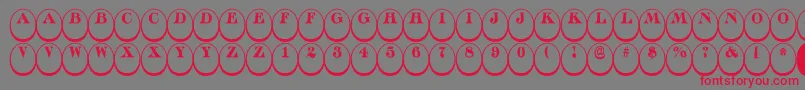 Discoserifdn3DnrRegular Font – Red Fonts on Gray Background