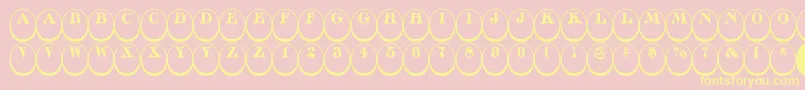Discoserifdn3DnrRegular Font – Yellow Fonts on Pink Background