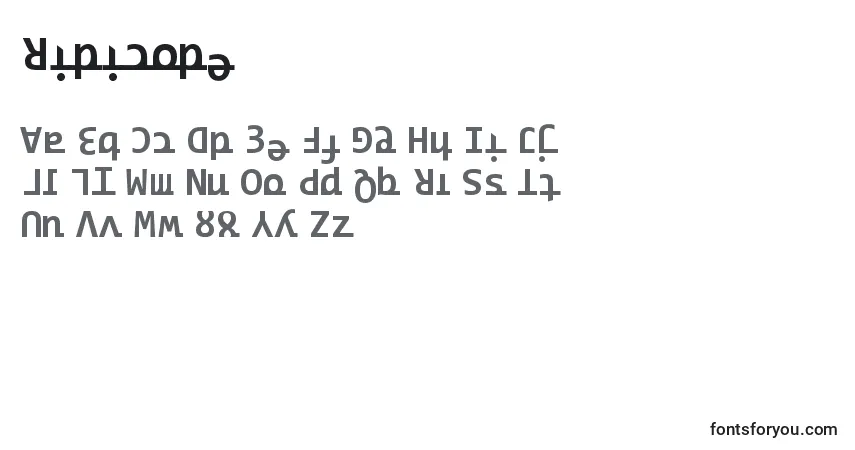 Schriftart Ridicode – Alphabet, Zahlen, spezielle Symbole