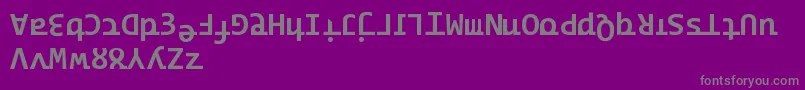 フォントRidicode – 紫の背景に灰色の文字