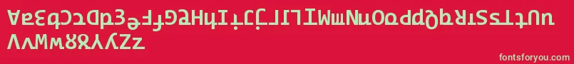 フォントRidicode – 赤い背景に緑の文字