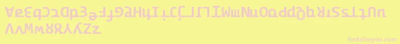 Ridicode Font – Pink Fonts on Yellow Background