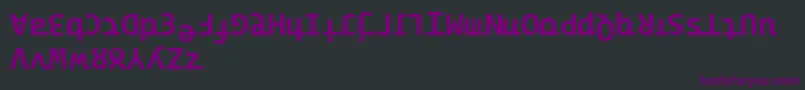 Ridicode-Schriftart – Violette Schriften auf schwarzem Hintergrund