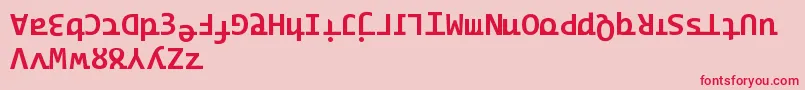 Ridicode Font – Red Fonts on Pink Background