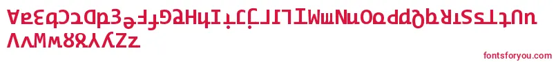 フォントRidicode – 白い背景に赤い文字