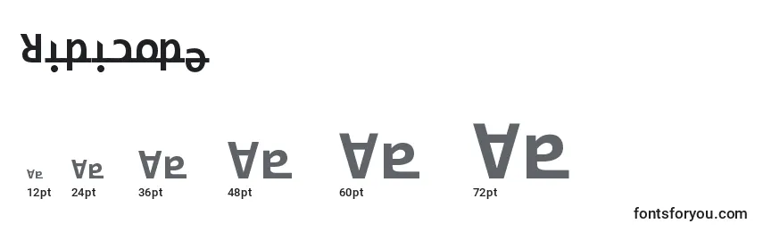 Größen der Schriftart Ridicode